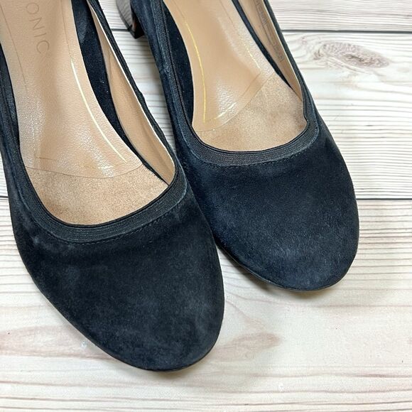 Vionic Natalie Pump Womens 8.5 Black Suede Tortoise Block Heel Casual Dress Shoe - Picture 11 of 16